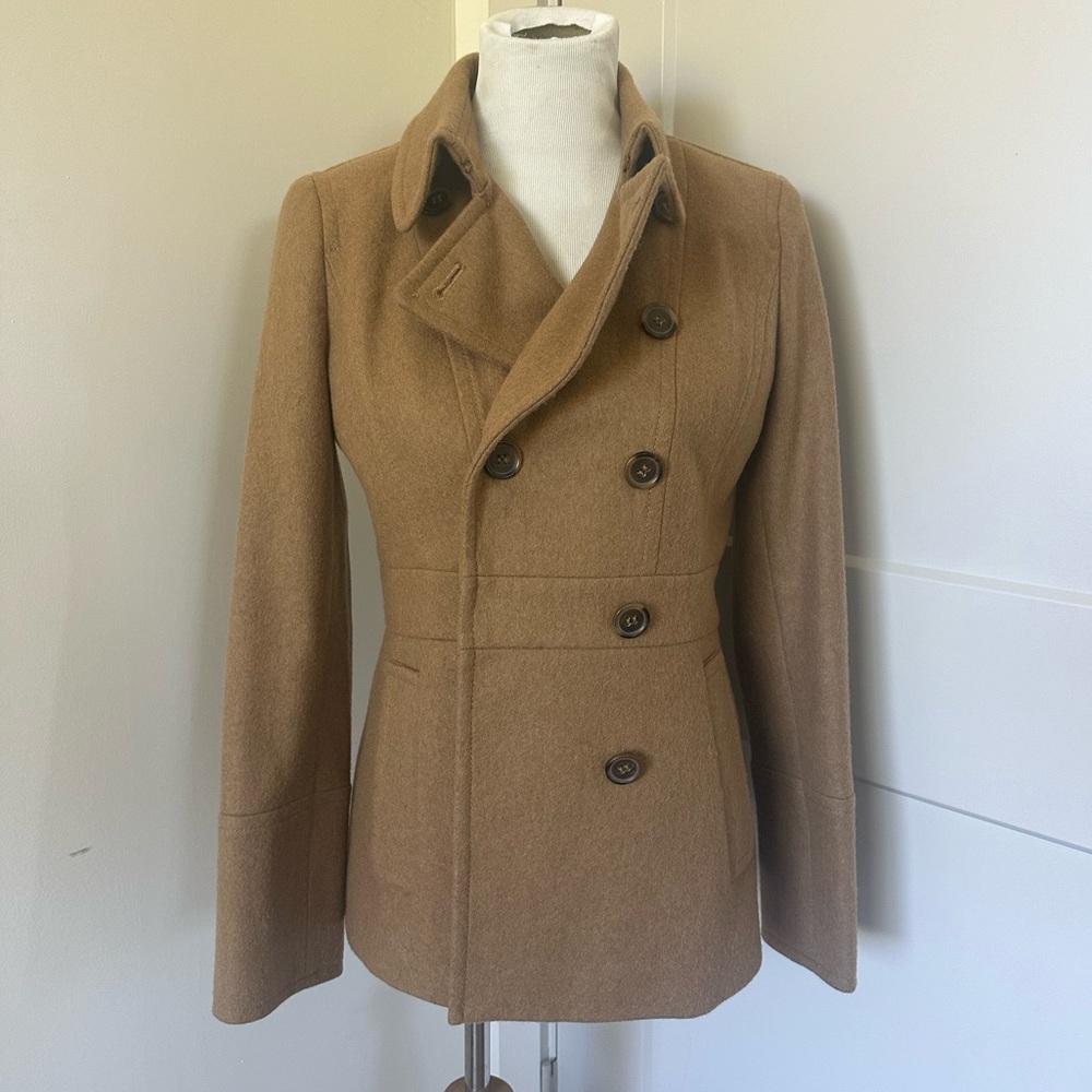 J.Crew Camel Peacoat size 4